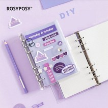 옐로우백 파스텔 색감 다꾸 6공 다이어리 DIY 세트 (a6 육공 다이어리) 2022, 1. 분홍색(빨강)