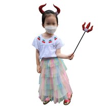 할로윈 해골악마머리띠 삼지창세트