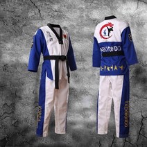 선수용유도복 태권도 무도 합기도 3 color taekwondo dobok v neck 유니폼 블랙 칼라 성인 청소년 tkd poomsae red blue tae kwon do