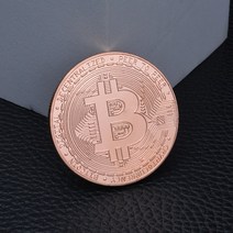 Bitcoin-아트 컬렉션 금도금 물리적 비트코인 BTC 케이스 포함 물리적 금속 골동품 모조 은화, 03 rose gold bitcoin