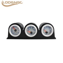 유면계 유량계 LODENQC 2 "52MM 트리플 게이지 키트 터보 부스트 수온 오일 압력 게이지 자동차 미터, 한개옵션0