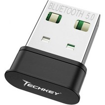 PC 수신기용 USB 블루투스 어댑터 - 노트북 헤드셋 스피커 키보드 마우스 프린터 Windows11/10/8.1/8/7용 컴퓨터 데스크톱 전송용 Techkey 미니 5.0 EDR, 503