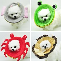 소형견 UFO넥카라 고양이 강아지 꼬깔 댕댕이 비숑, 꽃게, S