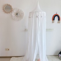 어닝룸텐트 트레일러 카고 도킹 차박 텐트 220x50CM 아기 침대 모기장 삼각형 헤어볼 소녀 방 장식 어린이 침실 캐노피 집, [03] White
