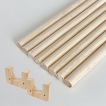 철물프렌드 원목봉 나무봉 우드봉 마크라메봉 600mm 900mm 1200mm 원목소켓 소나무 우드스틱, 원목소켓(2개입)