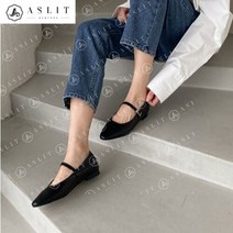 애슬릿 애슬릿 둥근 뾰족 코 심플 메리제인 플랫 슈즈