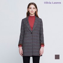 올리비아로렌 올리비아로렌 _체크 슬림라인 롱 자켓_VOPFUVW9231