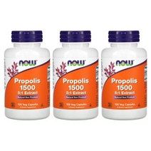 (아이허브) 3개X Now Foods 꿀벌 프로폴리스 1500 300mg 100베지캡슐 빠른직구