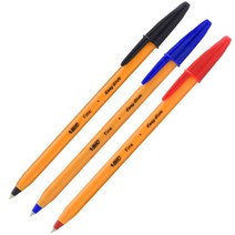 천지몰 BIC 오렌지 파인 볼펜 흑색 0.7MM 12자루 1각, 1개, 1