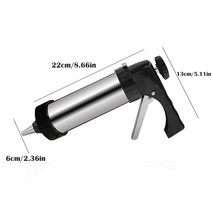 쿠키프레스셋트 자동쿠키프레스 쿠키프레스크리스마스 스테인레스 스틸 비스킷 메이커 쿠키 총 기계 쿠키 만들기 케이크 장식 프레스 금형 생과자 파이핑 노즐 쿠키 프레스 키트, 보여진 바와 같이