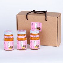 [선물세트] 100% 자연산 동해안 분홍성게알젓 세트, 80g x 3병