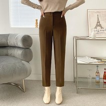 브이와이 VY 여자 투버튼 슬림핏 백밴딩 일자포켓 슬랙스