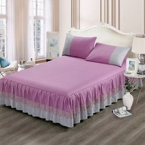 레이스 100% 면 더블 맞춤법 침대 스커트 매트리스 커버 160x200 140x200 133x72Fabric 침실 장식 통기성, bed skirt zise_105x190cm 1pc