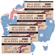 시니케어 호주 최고함량 양태반 100000mg 90캡슐x4통, 4개