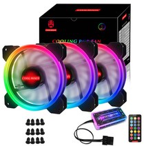PC 케이스 냉각 팬 조정 RGB 음악 12cm 조용한 제어 방열판 라디에이터 데스크탑 컴퓨터 섀시, [01] others, [01] RGB, [04] 6fans 1controller