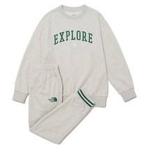[노스페이스] 키즈 익스플로링 스웻 세트 NM5MP04S_OAT