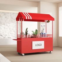 마차매대 이동식 플리마켓 진열대 접이식 판매대 야시장, 플러스핸들200x60x190레드