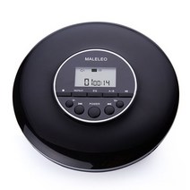 시디플레이어 CD CDP 씨디 레트로 player 휴대용 원형 스타일 cd 재생산 cd 워크맨 디스크맨 스테레오 헤드폰으로 충격 방지 39s --SION, 검은색