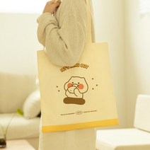 홈앤키즈 카카오프렌즈 춘식이 베이직 에코백 가방 심플 에코백 면가방 숄더백 장바구니