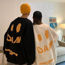 맨투맨 코트 BOY CHICROORA 커플룩 OVERSIZE 그래피티 낙서 이니셜 초 가을 보이핏 볼륨 2498800925