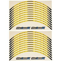 일본직발송 10. MONOCRAFT (모노 크래프트) (모노 크래프트) MONOCRAFT 스즈키 V 스톰 250 림 스티커 SET, ONE SIZE, 옐로우