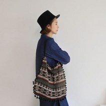 보부상가방 보헤미안 빈티지 숄더백 여성 술 boho 히피 집시 프린지 여성 핸드백 지갑
