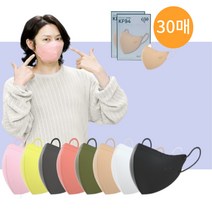 살색마스크 이비에 김희철 마스크 30매 핑크색 베이지 귀안아픈 k94새부리형 kf94새부리형 마스크 컬러, 대형(성인남성용), 카키30매