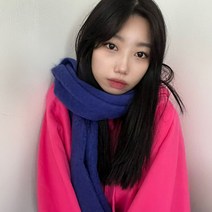 VANANA2 여성 남성 커플템 컬러풀 아크릴 니트 머플러 목도리