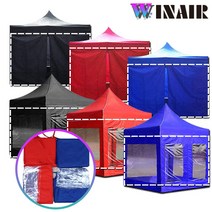 WINAIR 캐노피 천막 일반/투명 바람막이 4면세트(프레임+지붕 미포함), 투명 4면세트(프레임+지붕 미포함), 3x4.5m, 블루
