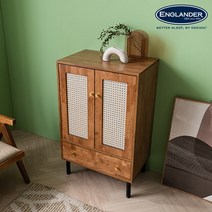 잉글랜더 피치 원목 라탄 600 장식장, 고무나무