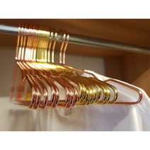 로즈골드 메탈 금속 옷걸이, 로즈골드(10P), 1개
