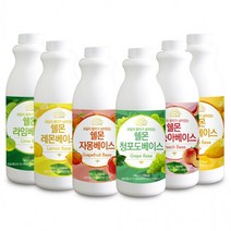 쉘몬 과일 농축액 1kg 과육 에이드 베이스 카페용 7종 자몽 청포도등, 청포도1kg