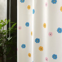 [대폭]심플암막지001-슈가파우더 패브릭 플라워 커튼원단 퀼트천