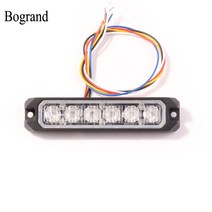 Bogrand-앰버 스트로브 라이트 12v 동기화 점멸등 자동차 경고등 24V 표면 장착 비상 바, 01 1Pcs Amber