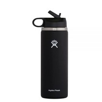 Hydro Flask 와이드 마우스 스트로 물병 뚜껑 442386, Black_Flex Straw 32 Oz