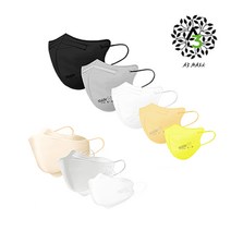 A3 숨쉬기 편한 장시간착용용 마스크 무통증마스크 컬러마스크 비말차단마스크 새부리형 3D입체형 성인 청소년 어린이 영유아 얼큰이마스크 50매(사은품증정), M(중형), 새부리형/화이트