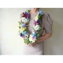 임관식 수료식 개관 축하 조화목걸이, 핑크