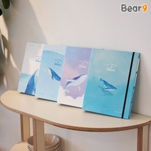 7000 고래 미니 바인더 노트 학용품 필기구 공책 필기 3공 인덱스 다이어리 유선 밴딩 우영우 돌고래, 단품