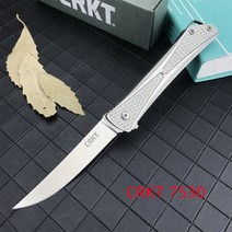 CRKT 7530 크로스본 EDC 접이식 나이프 새틴 블레이드 IKBS 볼 베어링 야외 전술 날카로운 포켓 클립 포함, [01] CRKT 7530