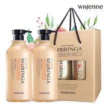 휘엔느 모링가 단백질 대용량 자연유래 딥클렌징 두피 샴푸 1000ml x 2개 선물세트, 휘엔느 모링가 샴푸 100ml x 2개
