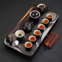 흑단목 다도세트 다기 트레이 우드 차판 보이차 찻상, 스타일 05