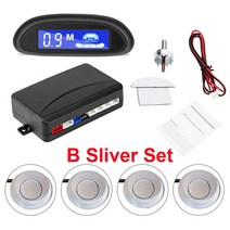 후측방경보 후방감지 주차 센서 측후방 경보 시스템 자동차 감지 자동차 Parktronic LED 주차 레이더 4 센, 03 Sliver Set_01 6.8cm