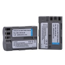 2400mah en-el3e enel3e en el3e 리튬 이온 배터리 니콘 d50 d70 d70s d80 d90 d100 d200 d300 d300s d700 카메라, 2개 배터리