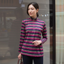 모슬린 여성 엄마옷 반지퍼 카라 티셔츠 FTK108107 마담/미시옷/중년여성의류/빅사이즈/40대/50대/60대여성옷