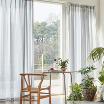 [본앤하우] 리미트 나비주름 커튼 2장(130＊235)