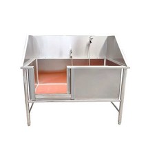 강아지 욕조 스탠드 반려견 목욕통 스테인리스 샤워, 여닫이문 규격 135x70x90 깊이 50