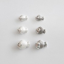 미라클스톤 실버925 물고기 3size