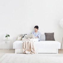동서가구 루오 퀸 본넬 일체형 매트리스(침대형 단면매트) DF921645, 화이트