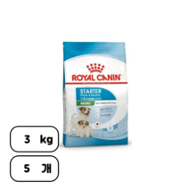 로얄캐닌 미니스타터 마더 베이비독 애견사료, 5개, 3kg