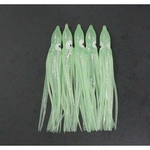 푸른바다피싱 12cm 대형 야광 꼴뚜기루어 5개 꼴뚜기웜 꼴뚜기채비, 통야광